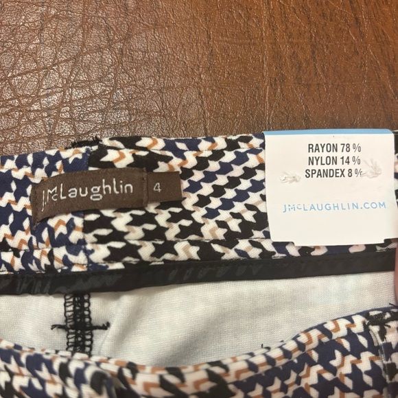 J. McLaughlin Houndstooth Becca Legging Skinny Pants Stretchy Size 4 NWT - Picture 3 of 6